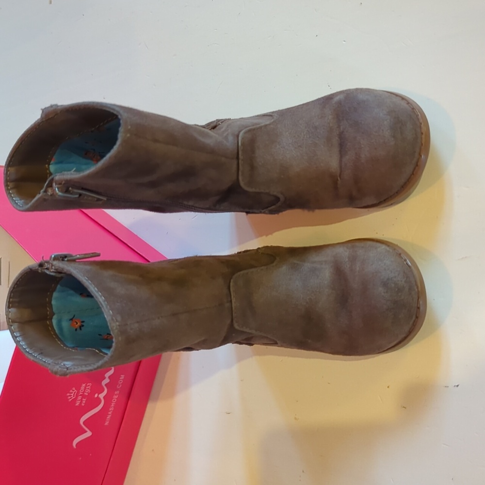 Nina Toddler Taupe Microsuede Boots 8